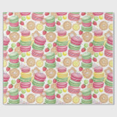 Frohe Wasserfarbe Macaron Geschenkpapier (Flach)