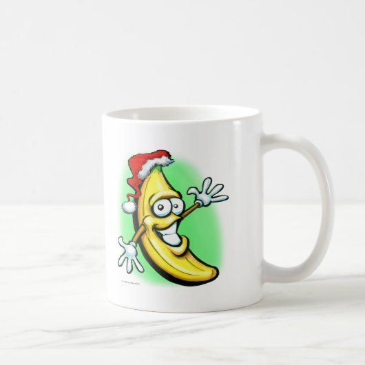 Frohe Weihnacht-Bananen-guten Rutsch ins Neue Jahr Kaffeetasse (Rechts)