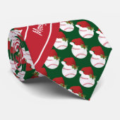 Frohe Weihnacht-Baseball Krawatte (Gerollt)