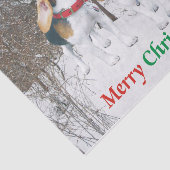 Frohe Weihnacht-Beagle-Welpen im Holz-Seidenpapier Seidenpapier (Ausschnitt)