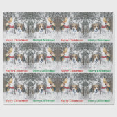 Frohe Weihnacht-Beagle-Welpen-u. Geschenkpapier (Flach)