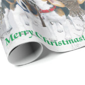Frohe Weihnacht-Beagle-Welpen-u. Geschenkpapier (Rolleneckpunkt)