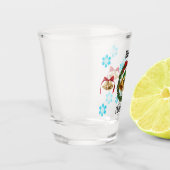 Frohe Weihnacht-Bogen, Kranz, Bell und Schnapsglas (Links)