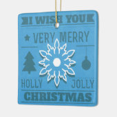 Frohe Weihnacht-datierte Foto-Verzierung Keramikornament (Links)