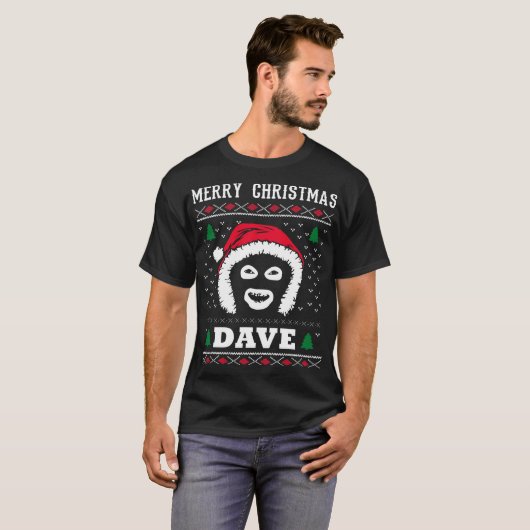 Frohe Weihnacht-Dave-Liga der Herren T-Shirt (Vorne ganz)