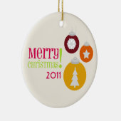 Frohe Weihnacht-Dekorations-Verzierung Keramikornament (Rechts)
