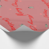Frohe Weihnacht-Dino-Packpapier Geschenkpapier (Ecke)