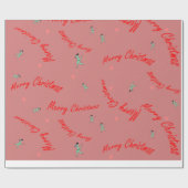 Frohe Weihnacht-Dino-Packpapier Geschenkpapier (Flach)