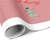 Frohe Weihnacht-Dino-Packpapier Geschenkpapier (Rolleneckpunkt)