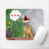 Frohe Weihnacht-Eichhörnchen-Sprichwort Ho Ho Ho! Mousepad (Mit Mouse)