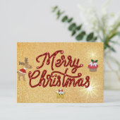 Frohe Weihnacht Einladung (Stehend Vorderseite)