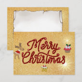 Frohe Weihnacht Einladung (Vorne/Hinten)