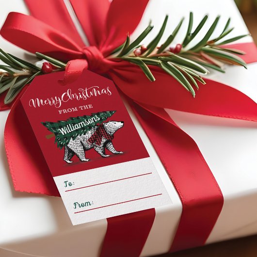 Frohe Weihnacht-Eisbär-Baum-Lieferung Geschenkanhänger