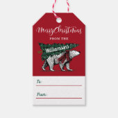 Frohe Weihnacht-Eisbär-Baum-Lieferung Geschenkanhänger (Vorderseite)