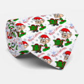Frohe Weihnacht-Elf Krawatte (Gerollt)