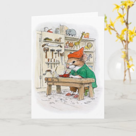 Frohe Weihnacht-Elf-Maus durch Wallace Tripp Karte (Gelbe Blume)