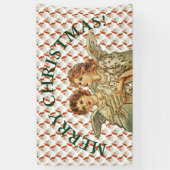 FROHE WEIHNACHT-ENGEL Fahne MIT GUMMIMUFFE Banner (Vertikal)