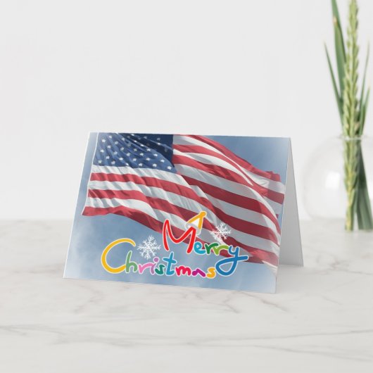 Frohe Weihnacht-entfaltete Feiertags-Karte Feiertagskarte (Vorderseite)