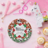 Frohe Weihnacht-Fußball-Liebhaber Pappteller (Party)