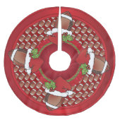Frohe Weihnacht-Fußball-Liebhaber Polyester Weihnachtsbaumdecke (Vorderseite)