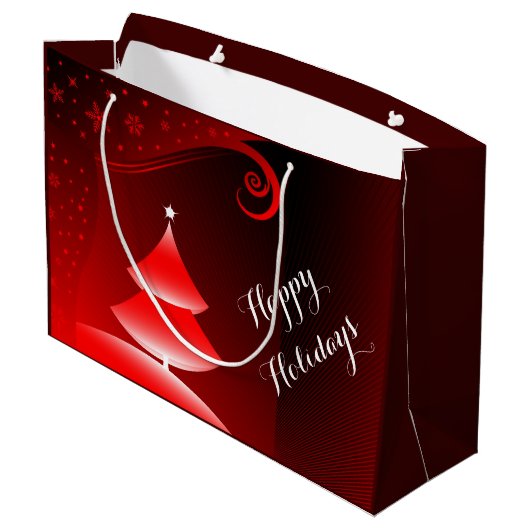 Frohe Weihnacht-Geschenk-Tasche Große Geschenktüte (Rückseite Schrägansicht)