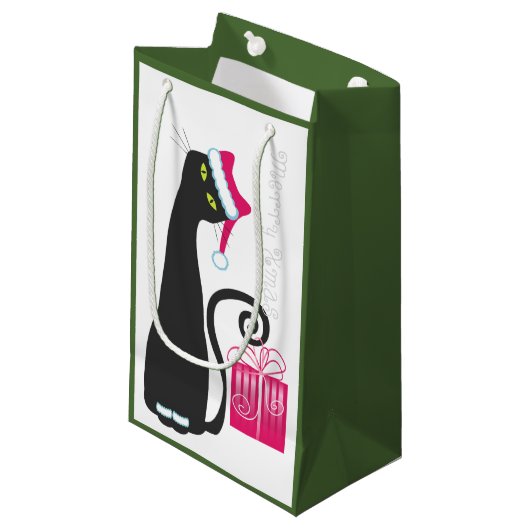 Frohe Weihnacht-Geschenk-Tasche Kleine Geschenktüte (Vorderseite Schrägansicht)