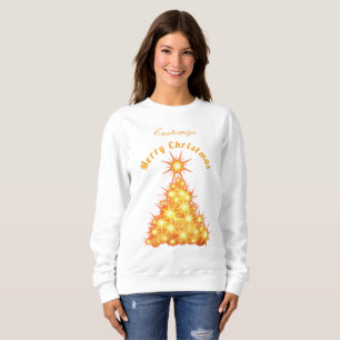 Frohe Weihnacht-goldener Baum Thunder_Cove Sweatshirt