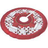 Frohe Weihnacht-Golf-Liebhaber Polyester Weihnachtsbaumdecke (Schrägansicht)