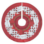 Frohe Weihnacht-Golf-Liebhaber Polyester Weihnachtsbaumdecke (Vorderseite)