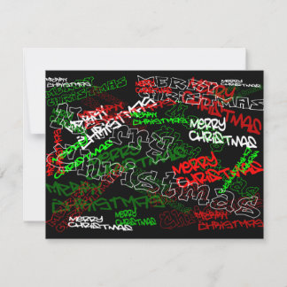 FROHE WEIHNACHT-GRAFFITI FEIERTAGSKARTE