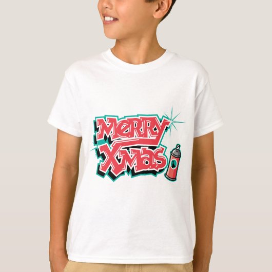 Frohe Weihnacht-Graffiti T-Shirt (Vorderseite)