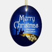 Frohe Weihnacht-große Freudeluke-2:10 Verzierung Keramikornament (Rechts)