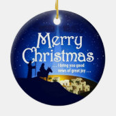 Frohe Weihnacht-große Freudeluke-2:10 Verzierung Keramikornament (Hinten)