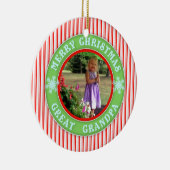 Frohe Weihnacht-großer Großvater-datiertes Foto Keramikornament (Rechts)