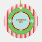 Frohe Weihnacht-großer Großvater-datiertes Foto Keramikornament (Hinten)