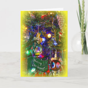 Frohe Weihnacht-Gruß-Karte - verzierter Baum #4 Feiertagskarte