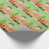 Frohe Weihnacht-Jungen-Packpapier Geschenkpapier (Ecke)