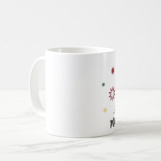 Frohe Weihnacht-Kaffee-Tasse Kaffeetasse (Vorderseite Links)