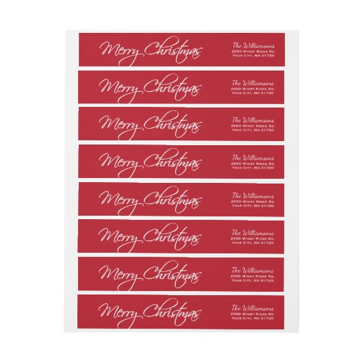 Frohe Weihnacht-Kalligraphie-Skript-Rot-Gewohnheit (Bogen)