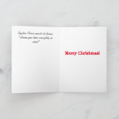 "Frohe Weihnacht-" Karte Raubvogel-Klaus (Innenseite)