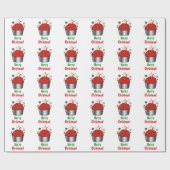 Frohe Weihnacht-kleiner Kuchen mit Stern-Plätzchen Geschenkpapier (Flach)