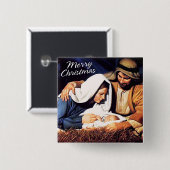 Frohe Weihnacht-Knopf Button (Vorne & Hinten)