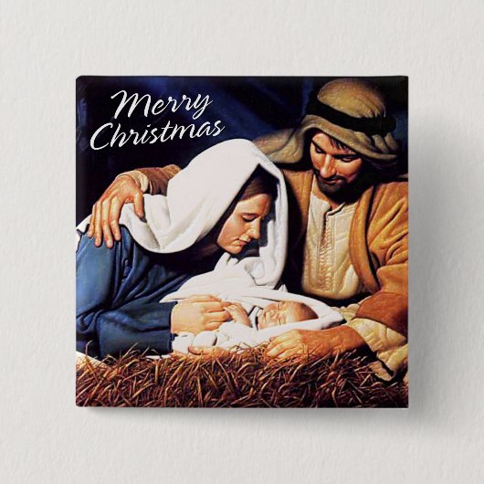 Frohe Weihnacht-Knopf Button (Vorderseite)