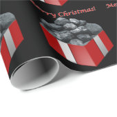 Frohe Weihnacht-Kohlen-Geschenk Geschenkpapier (Rolleneckpunkt)