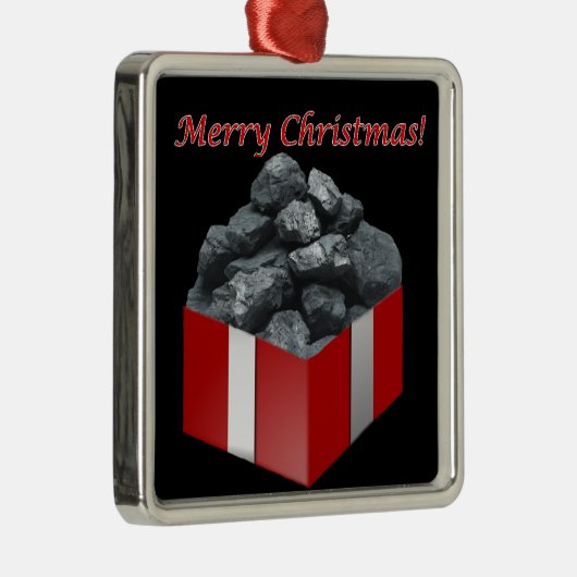 Frohe Weihnacht-Kohlen-Geschenk Ornament Aus Metall (Rechts)