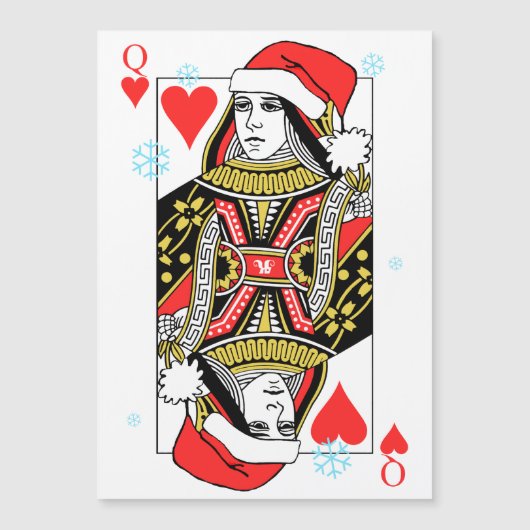 Frohe Weihnacht-Königin der Herzen Magnetkarte (Vorderseite)