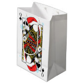 Frohe Weihnacht-Königin der Spaten - addieren Sie Mittlere Geschenktüte (Rückseite Schrägansicht)