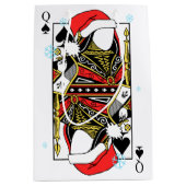 Frohe Weihnacht-Königin der Spaten - addieren Sie Mittlere Geschenktüte (Vorderseite)