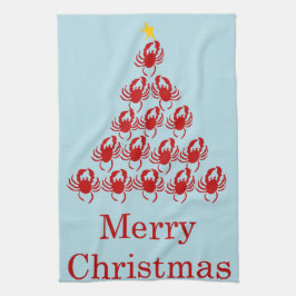 Frohe Weihnacht-Krabbe Küchentuch