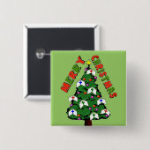 Frohe Weihnacht-Krankenschwester-Kappen-Baum Button (Vorne & Hinten)